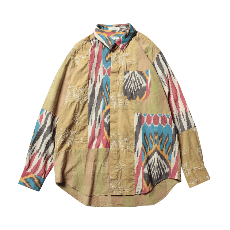 トップス ENGINEERED GARMENTS Buy Engineered Garments Patchwork Stripe Longline Shirt