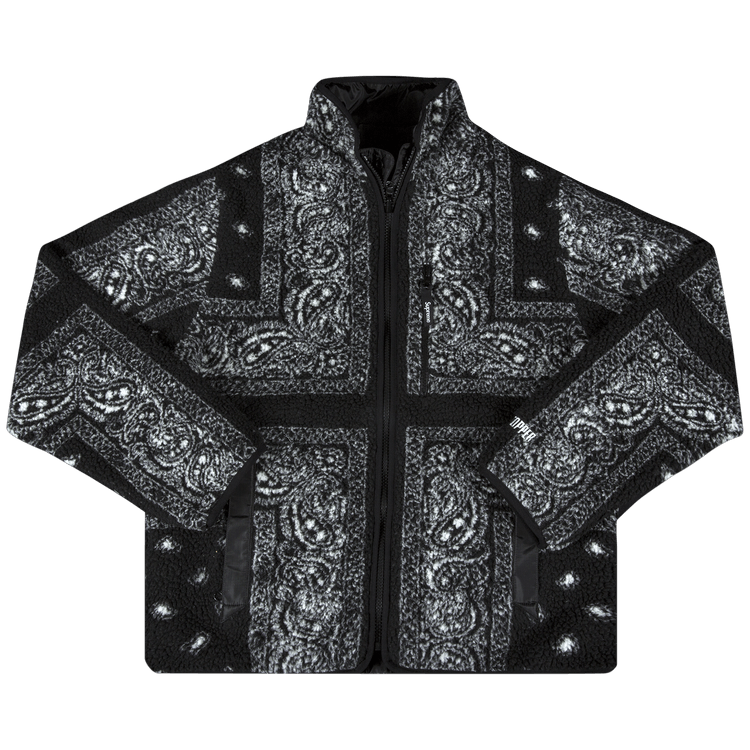 Supreme bandana fleece jacket new arrivals