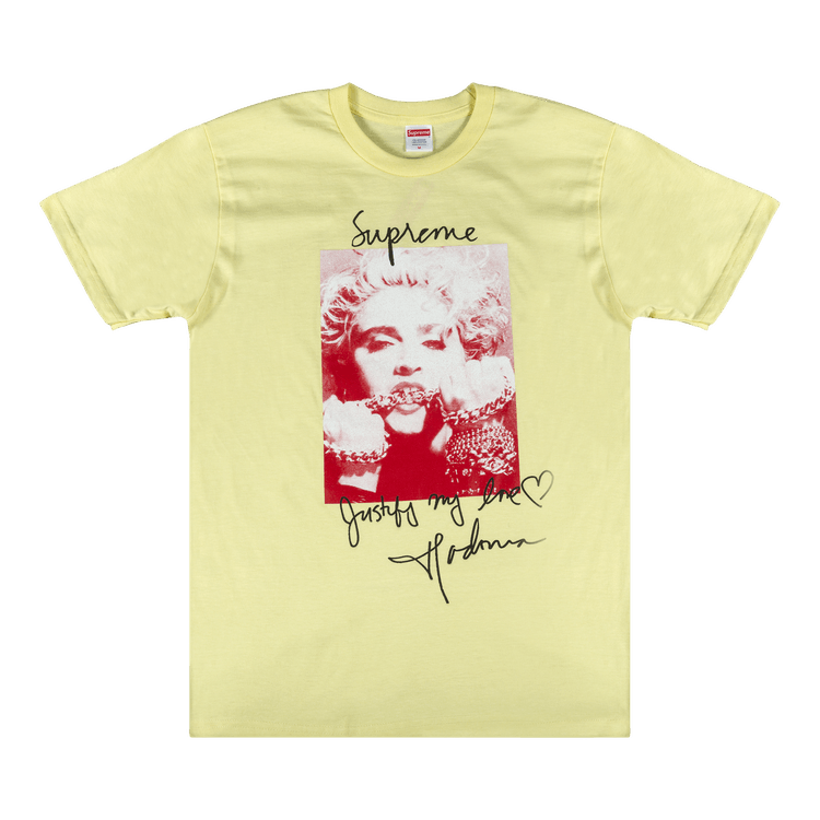 Buy Supreme Madonna T-Shirt 'Pale Yellow' - FW18T1 PALE YELLOW | GOAT