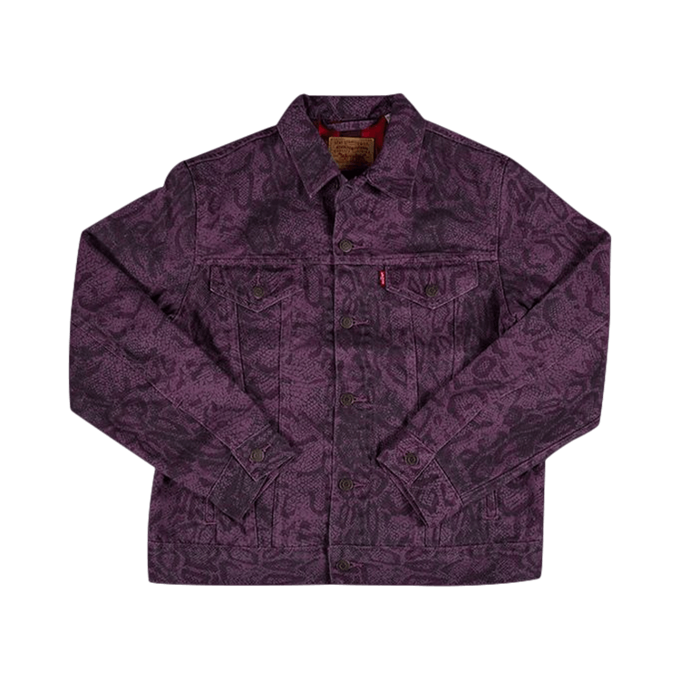 Supreme x Levi's Snakeskin Trucker Jacket 'Purple' | GOAT