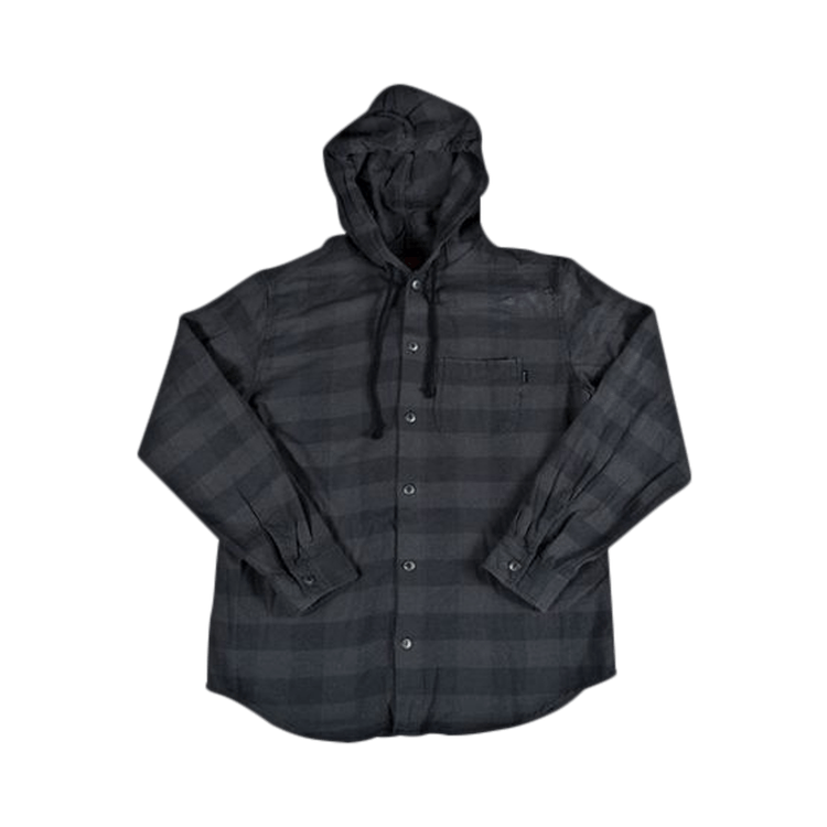 Buy Supreme Hooded Buffalo Plaid Flannel Shirt 'Black' - FW17S20