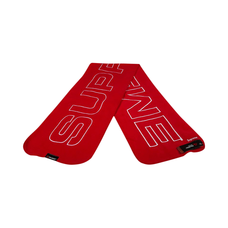 Supreme Polartec Logo Scarf 'Red' | GOAT