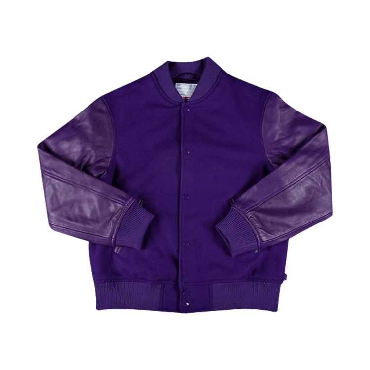 Supreme Motion Logo Varsity Jacket 'Purple' | GOAT