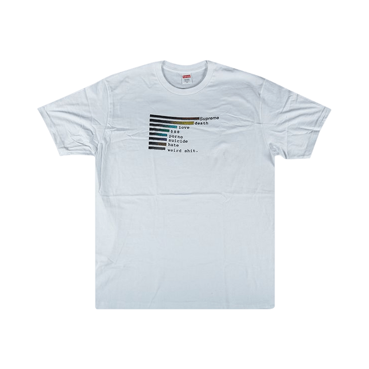 Buy Supreme Chart T-Shirt 'White' - SS18T26 WHITE | GOAT