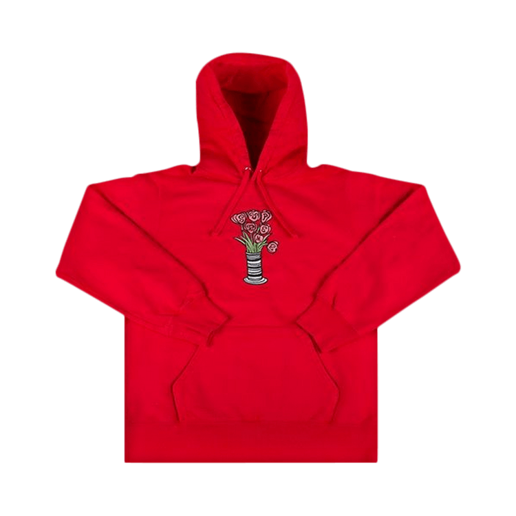 Buy Supreme Flowers Hooded Sweatshirt 'Red' - FW18SW56 RED | GOAT UK