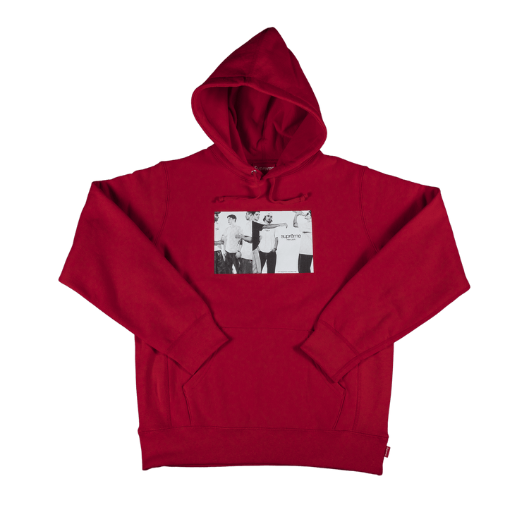 Buy Supreme Classic Ad Hooded Sweatshirt 'Red' - SS19SW74 RED | GOAT