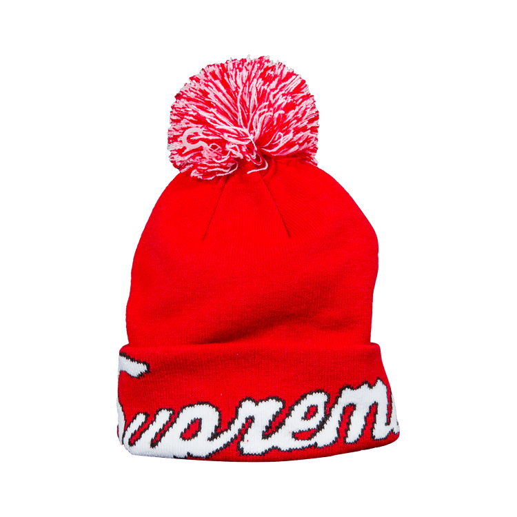 Supreme x New Era Script Beanie 'Red'