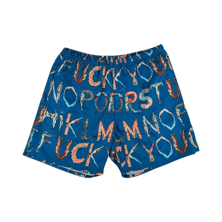 Buy Supreme Alphabet Water Short 'Navy' - SS18SH18 NAVY | GOAT
