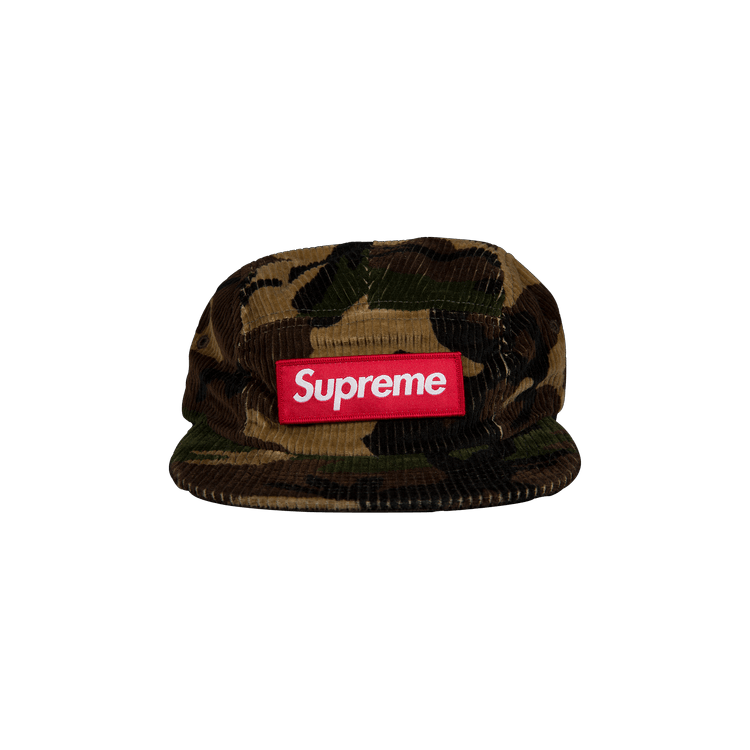 Supreme Camo Corduroy Camp Cap 'Woodland Camo'