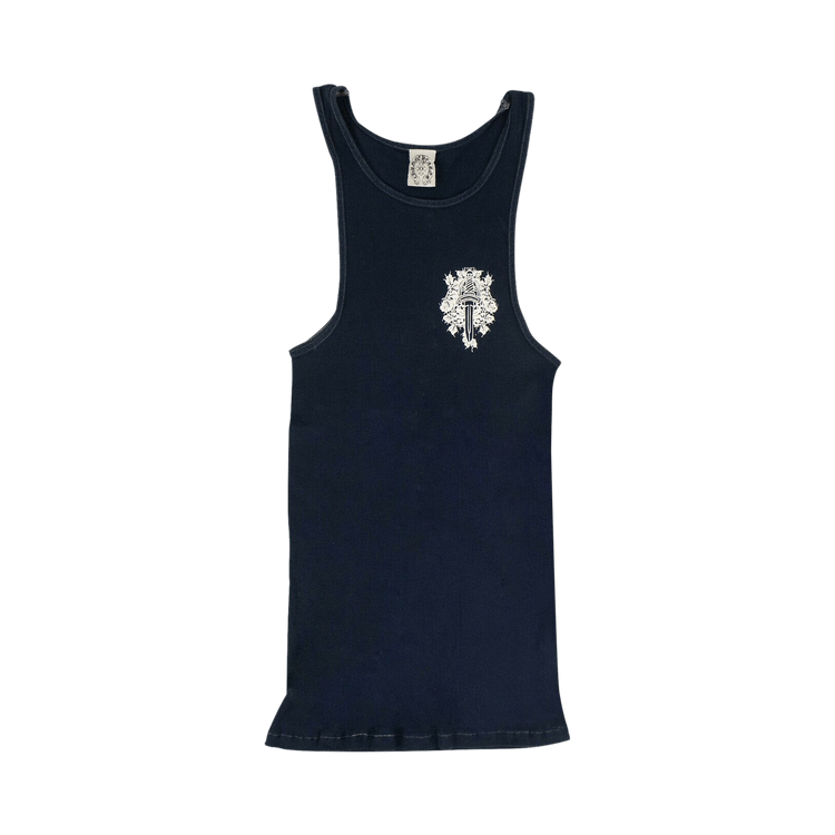 Chrome Hearts Ribbed Horseshoe Tank Top 'Blue' GOAT