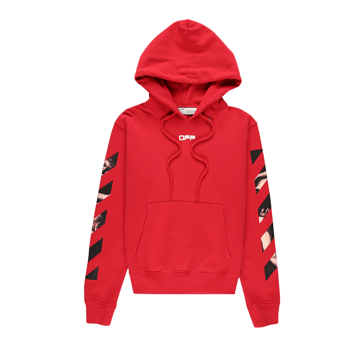 Off white red diag arrow hoodie online