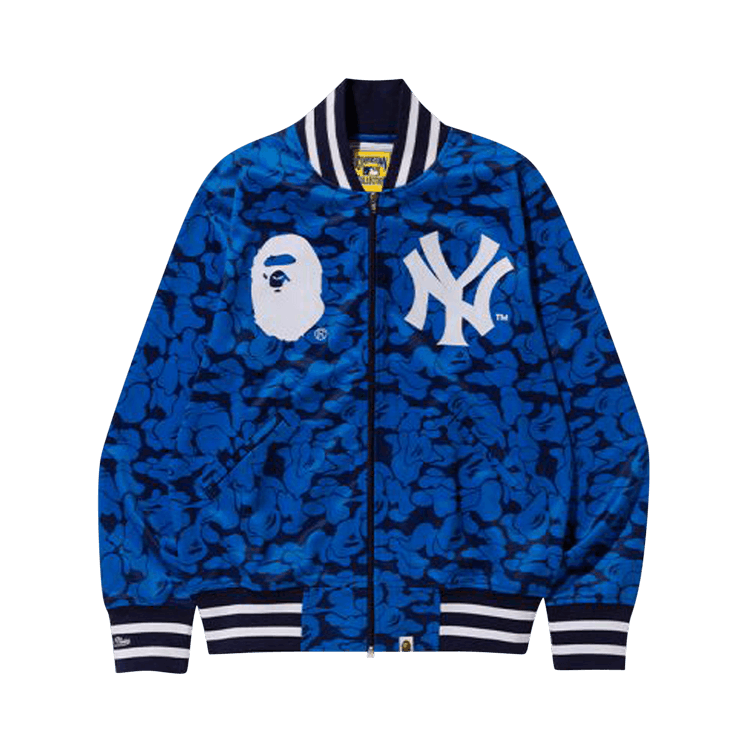 【美品】A BATHING APE ×Mitchell & Nessジャケット A BATHING APE x MITCHELL & NESS NEW YORK YANKEES ABC CAMO