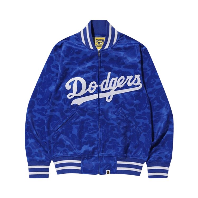 Buy BAPE x Mitchell & Ness Dodgers Jersey 'Blue' - 0039