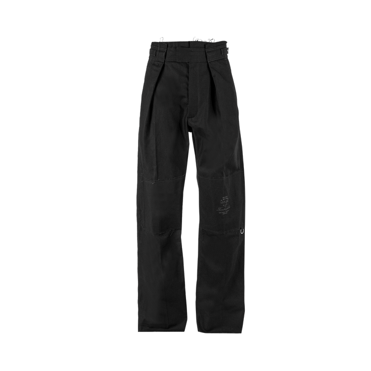 Buy Raf Simons Wide Fit Pants With Knee Patches And Rings 'Black