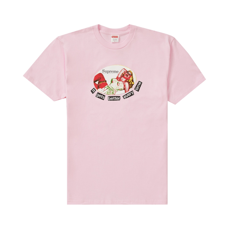 Buy Supreme It Gets Better Every Time Tee 'Light Pink' - SS19T59