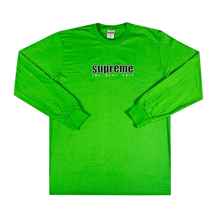 Buy Supreme The Real Shit Long-Sleeve Tee 'Green' - - Green | GOAT