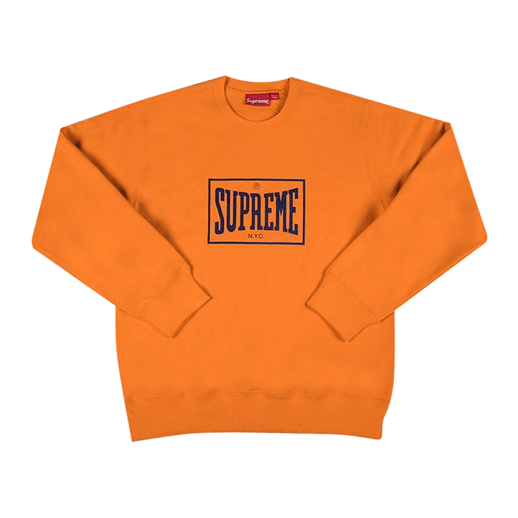 Buy Supreme Warm Up Crewneck 'Orange' - SS19SW79 ORANGE | GOAT