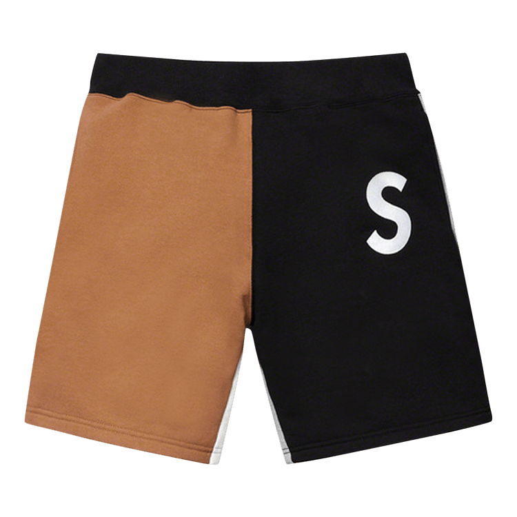 Supreme S Logo Colorblocked Sweatshort 'Black'