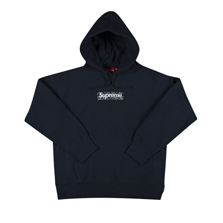 Buy Supreme Bandana Box Logo Hooded Sweatshirt 'Navy