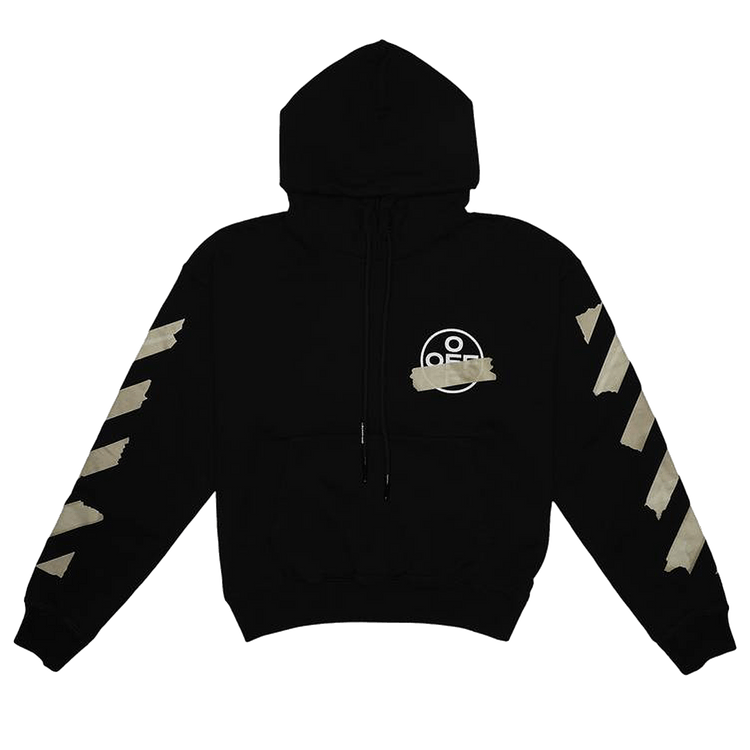 Off White Tape Arrows Over Hoodie Black Beige Culture Circle