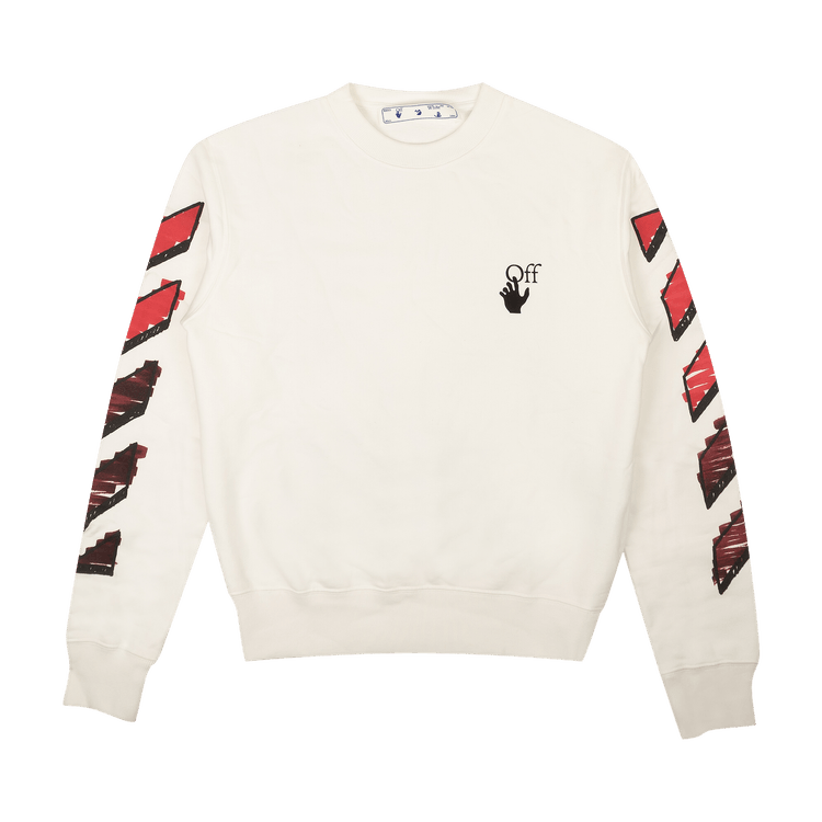 Buy Off-White Marker Arrows Crewneck Sweatshirt 'White' -  OMBA025R21FLE0040125 | GOAT