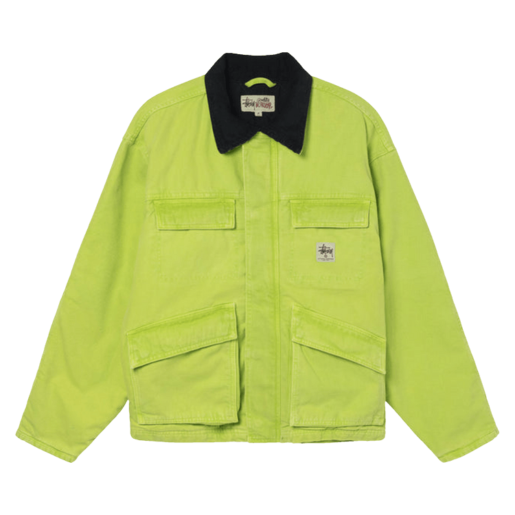 Buy Stussy Washed Canvas Shop Jacket 'Lime' - 115589 LIME | GOAT