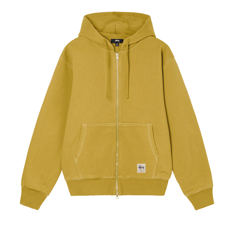 Buy Stussy Double Face Label Zip Hoodie 'Gold' - 118460 GOLD 