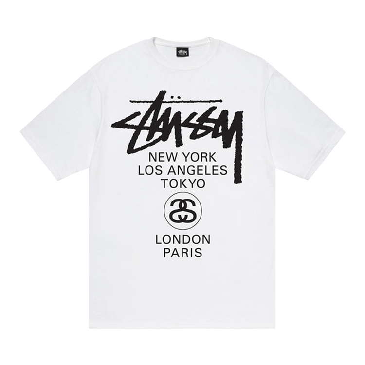 Buy Stussy World Tour Tee 'White' - 3903713 WHIT | GOAT