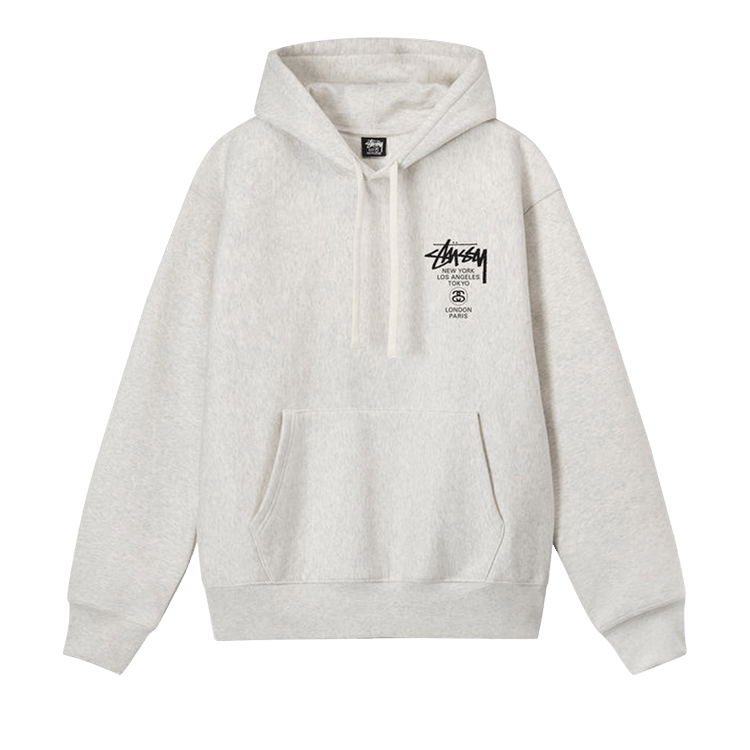 ★送料・関税込★STUSSY★World Tour Hoodie Ash Heather 2024★ Stussy World Tour hoodie Ash Heather - Large Original | eBay