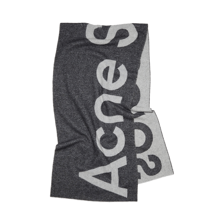 Buy Acne Studios Logo Jacquard Scarf 'Black' - CA0104 GOAT BLAC | GOAT
