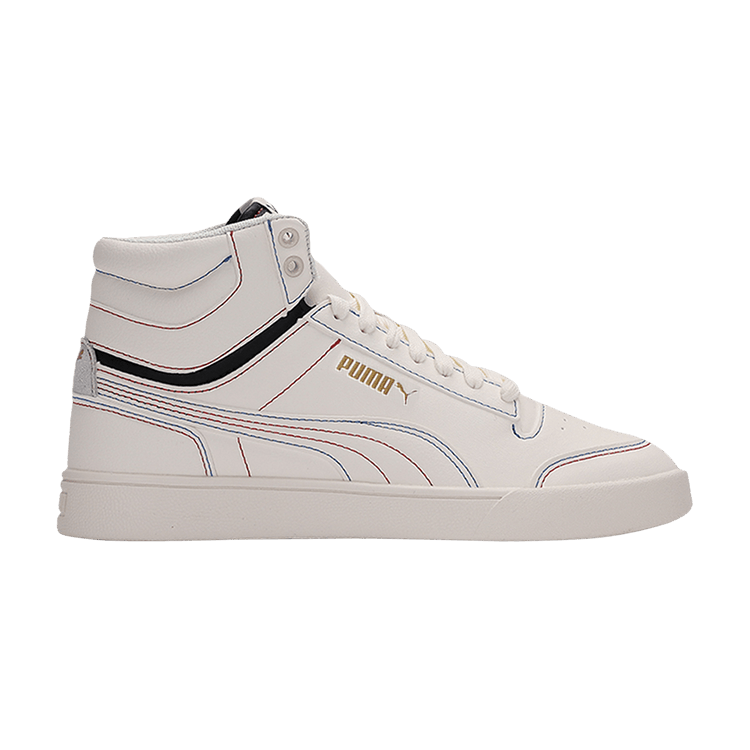 PUMA Shuffle Mid 'White Multi Stitch'