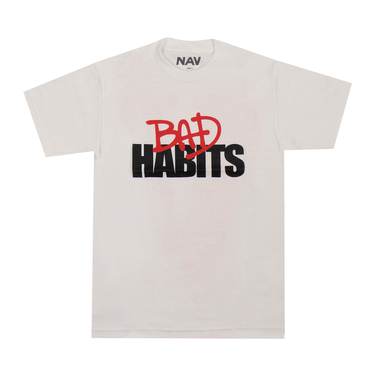 Buy Vlone x Nav Bad Habits Drip Short Sleeve T Shirt White 1020 1SS190103XNBH WHIT GOAT