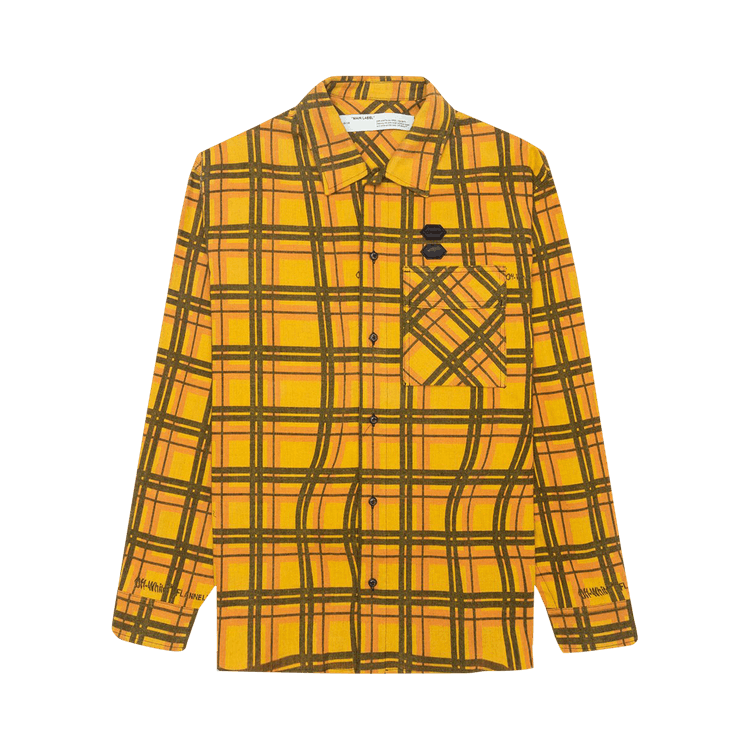 Buy Off-White Flannel Check Shirt 'Yellow