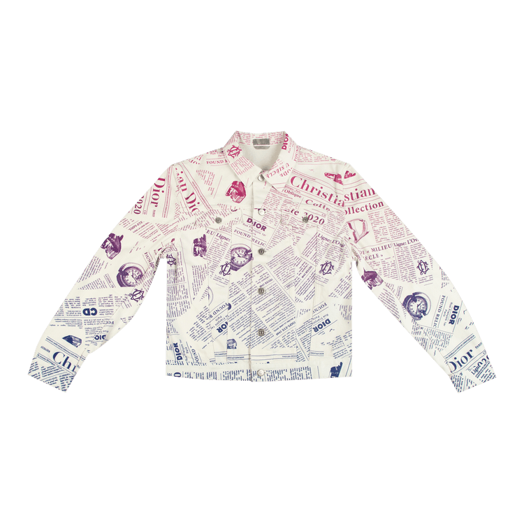 DIOR x Daniel Arsham 2020 Printed Denim Jacket - White Outerwear