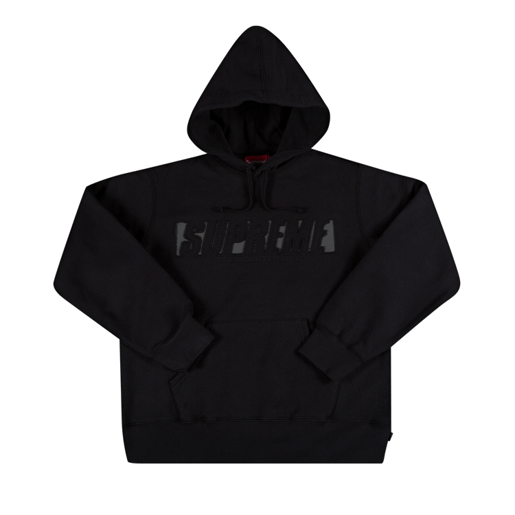 Buy Supreme Reflective Cutout Hooded Sweatshirt 'Black