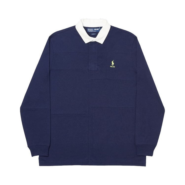 Buy Palace x Ralph Lauren Pieced Rugby Polo French Navy 710420691002 GOAT