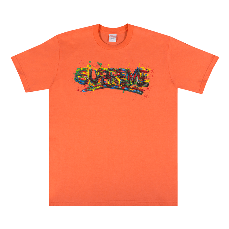 Buy Supreme Paint Logo Tee 'Neon Orange' - SS20T36 NEON ORANGE