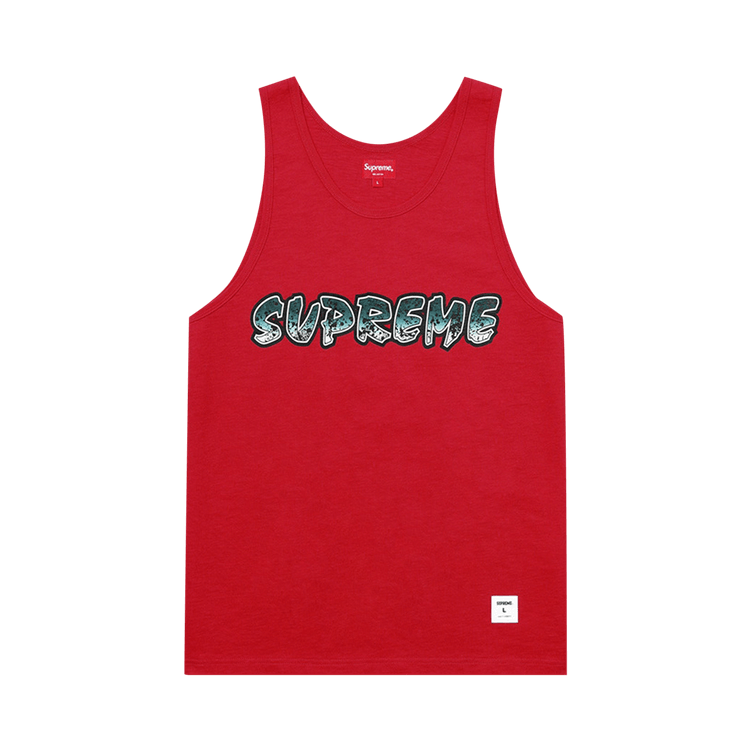Size l Supreme Splatter Tank Top 'Red'