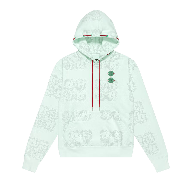 Air Jordan X Clot Jade Fleece Hoodie Barely Green Culture Circle