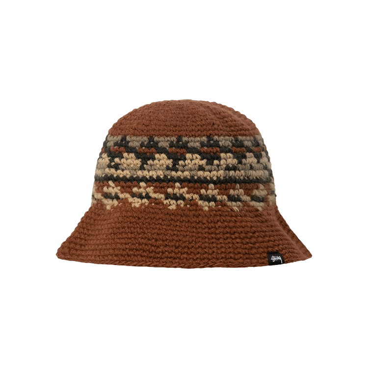 Buy Stussy Fairisle Bucket Hat 'Brown' - 1321140 BROW | GOAT