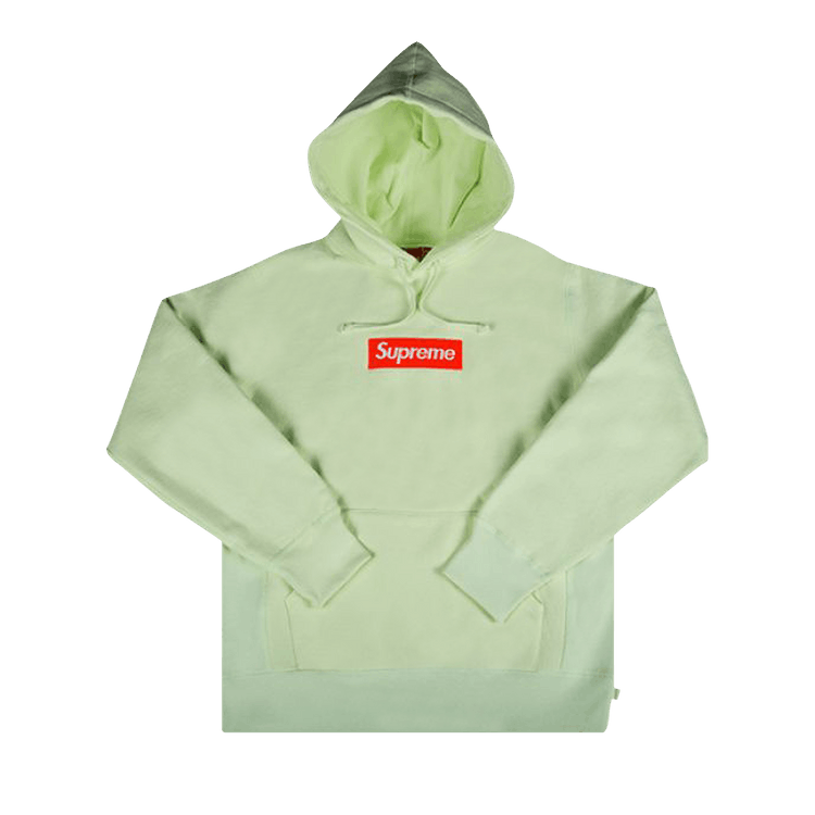 Buy Supreme Box Logo Hooded Sweatshirt 'Pale Lime' - FW17SW10 PALE LIME |  GOAT
