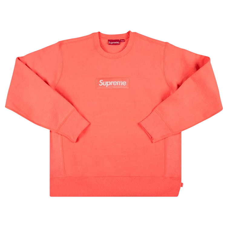 Buy Supreme Box Logo Crewneck 'Fluorescent Pink' - FW18SW26