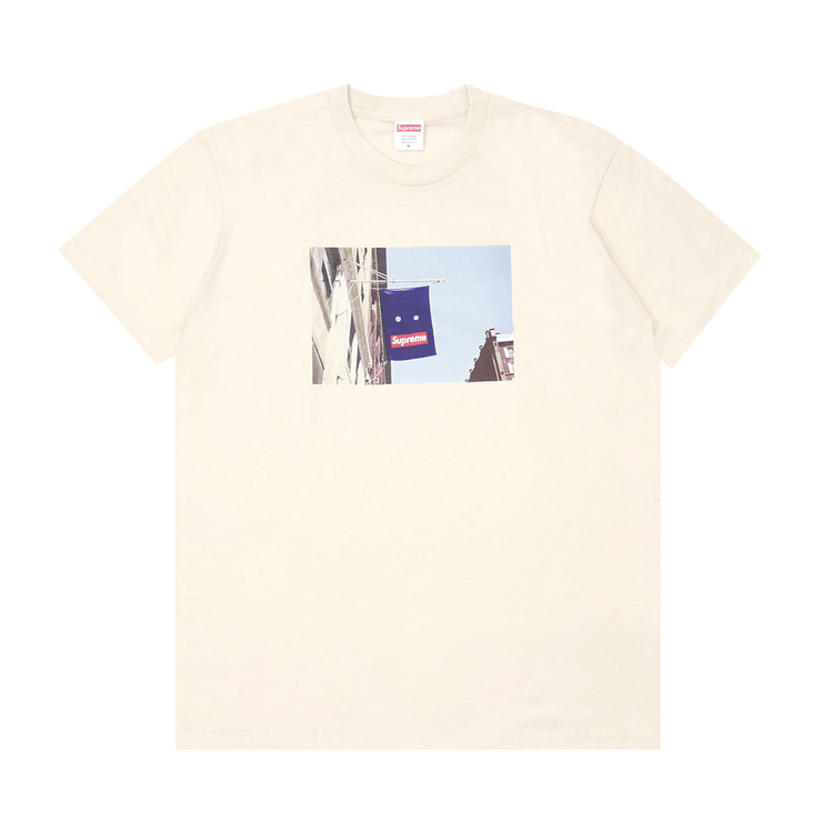 Supreme banner deals tee natural