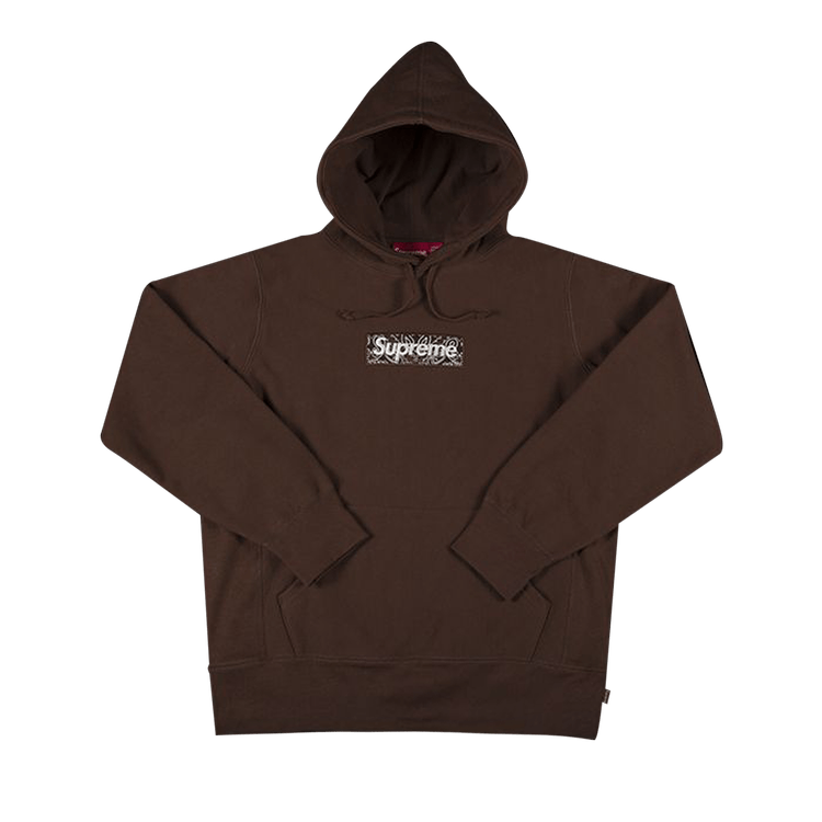 Supreme Bandana Box Logo Hooded Sweatshirt 'Dark Brown' | GOAT