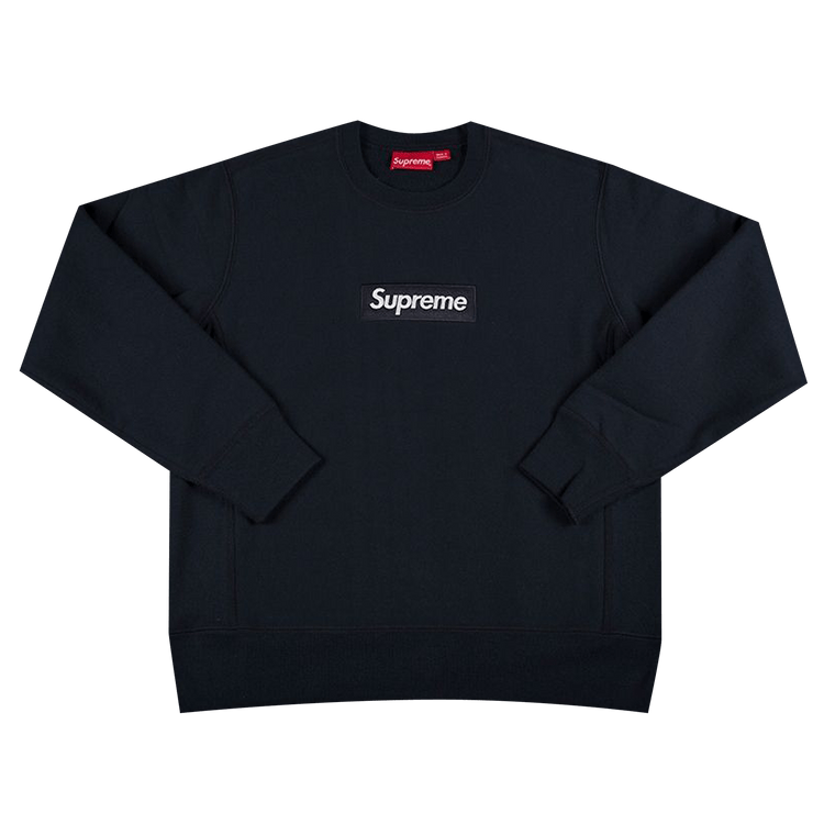 Buy Supreme Box Logo Crewneck 'Navy' - FW18SW26 NAVY | GOAT