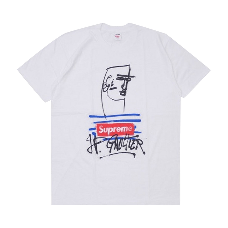 Supreme x Jean Paul Gaultier SS19 Tee (Supremeステッカー付) Buy Supreme x Jean Paul Gaultier Tee 'White' - SS19T2 WHITE