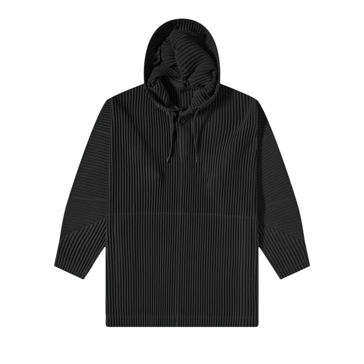 Buy Homme Plissé Issey Miyake Color Pleated Hoodie 'Black