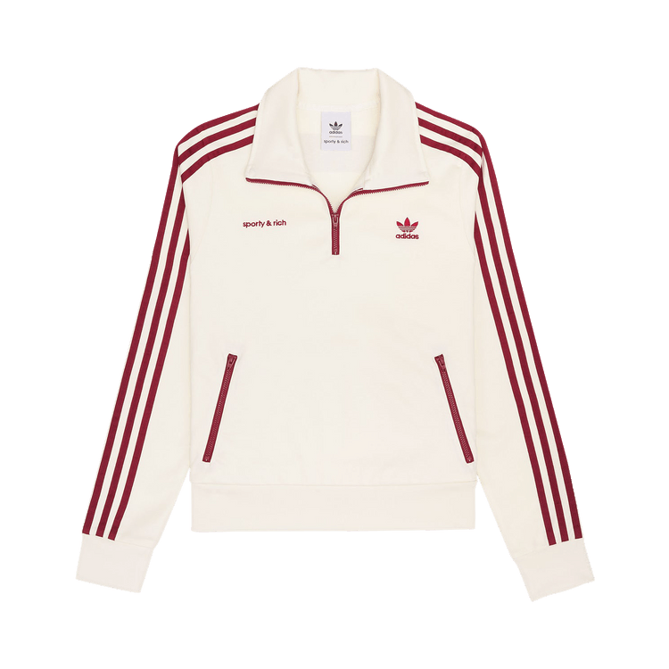 Buy Sporty & Rich x Adidas Quarter Zip Track Jacket 'Cream