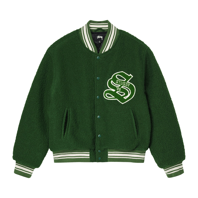 Buy Stussy Casentino Wool Varsity Jacket 'Green' - 115678 GREN 