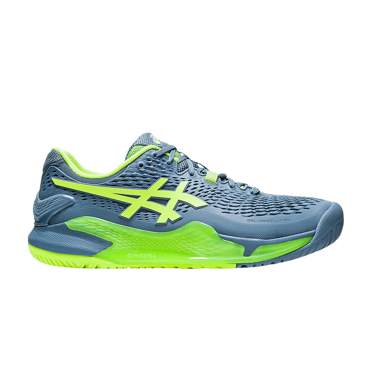 Buy Asics Gel Resolution 9 Wide 'Steel Blue Hazard Green
